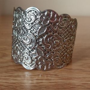 Embossed silver bracelet